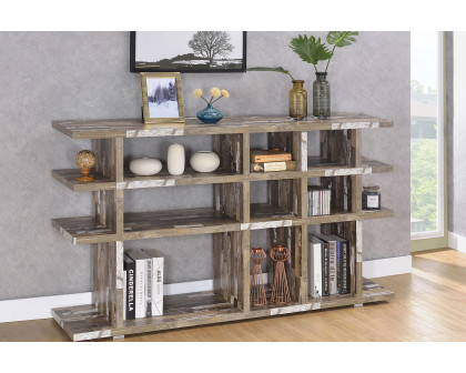 Coaster Santos 3-Tier Open Bookcase - Salvaged Cabin