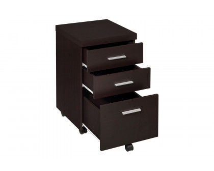 Coaster - Skeena 3-Drawer Mobile Storage Cabinet in Cappuccino