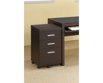 Coaster - Skeena 3-Drawer Mobile Storage Cabinet in Cappuccino