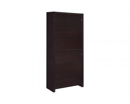 Coaster - Skylar 5-Shelf Bookcase With Storage Drawer in Cappuccino