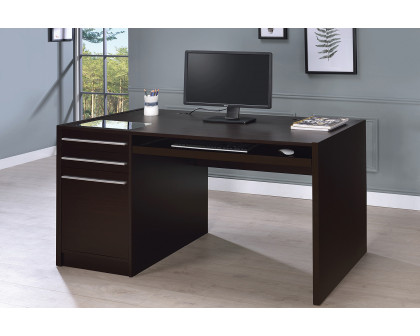 Coaster - Halston 3-Drawer Connect-It Office Desk in Cappuccino