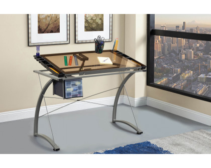 Coaster - Melo Drafting Desk With 3-Drawer in Champagne