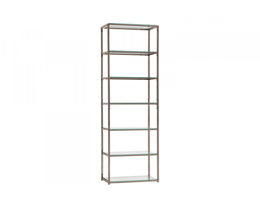 Coaster - Kate 6-Shelf Bookcase in Black Nickel