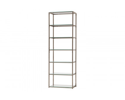 Coaster - Kate 6-Shelf Bookcase in Black Nickel