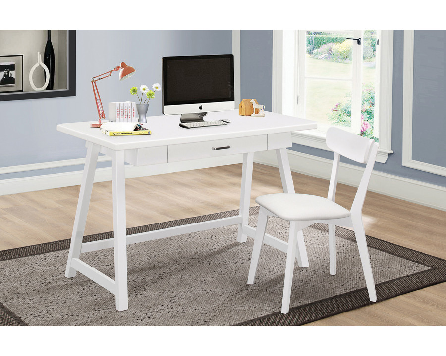 Coaster - Dense 2-Piece Writing Desk Set in White