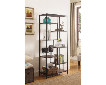 Coaster™ Asher 7-Shelf Bookcase - Walnut