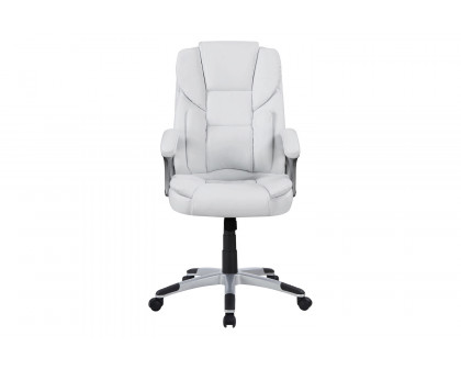 Coaster - Adjustable Height Office Chair 801140 in White/Silver