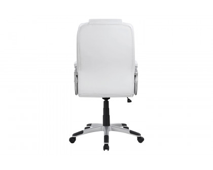 Coaster - Adjustable Height Office Chair 801140 in White/Silver