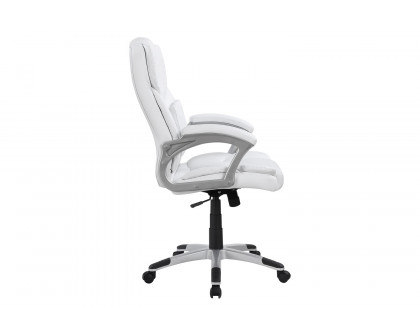 Coaster - Adjustable Height Office Chair 801140 in White/Silver