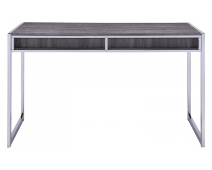 Coaster - Wallice 2-Drawer Writing Desk in Weathered Gray/Chrome