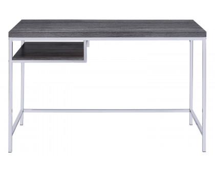 Coaster - Kravitz Rectangular Writing Desk in Weathered Gray/Chrome