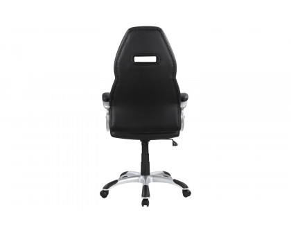 Coaster - Adjustable Height Office Chair 801296 in Black/Silver