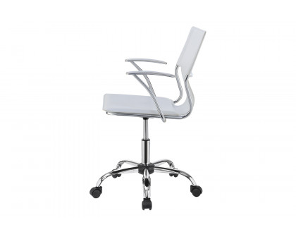 Coaster Adjustable Height Office Chair 801363 - White/Chrome