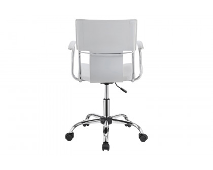 Coaster Adjustable Height Office Chair 801363 - White/Chrome