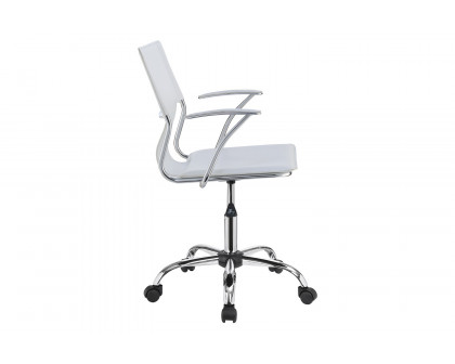 Coaster Adjustable Height Office Chair 801363 - White/Chrome