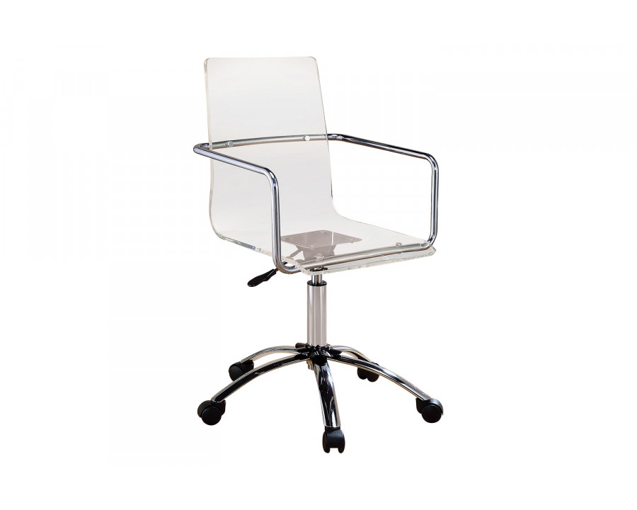 Coaster Amaturo Office Chair With Casters - Clear/Chrome