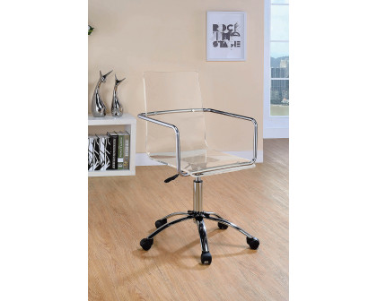 Coaster Amaturo Office Chair With Casters - Clear/Chrome