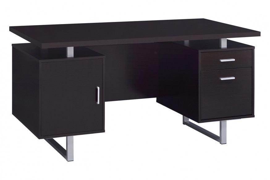 Coaster™ Lawtey Rectangular Storage Office Desk - Cappuccino