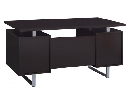 Coaster™ Lawtey Rectangular Storage Office Desk - Cappuccino