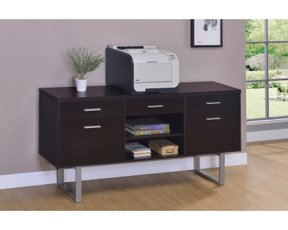 Coaster - Lawtey 5-Drawer Credenza With Adjustable Shelf in Cappuccino