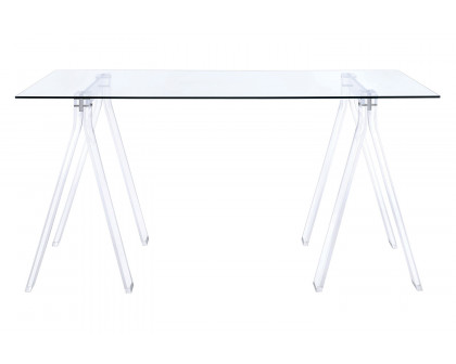 Coaster - Amaturo Writing Desk With Glass Top in Clear