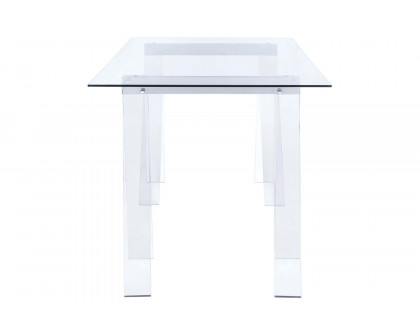 Coaster - Amaturo Writing Desk With Glass Top in Clear