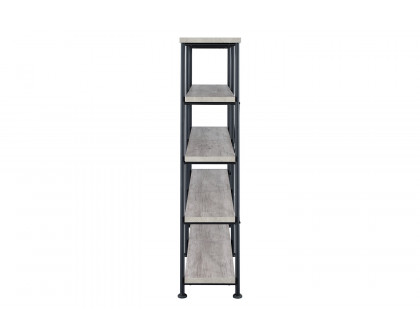 Coaster Analiese 4-Shelf Open Bookcase - Gray Driftwood