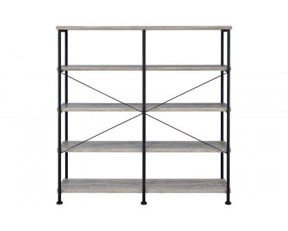 Coaster Analiese 4-Shelf Open Bookcase - Gray Driftwood