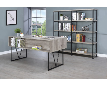 Coaster Analiese 4-Shelf Open Bookcase - Gray Driftwood