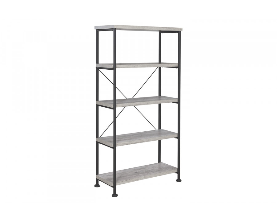 Coaster Analiese 4-Shelf Bookcase - Gray Driftwood