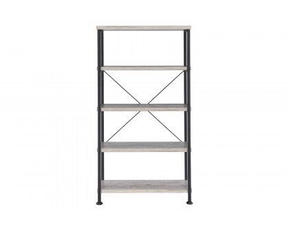 Coaster Analiese 4-Shelf Bookcase - Gray Driftwood