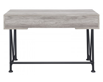 Coaster Analiese 3-Drawer Writing Desk - Gray Driftwood/Black