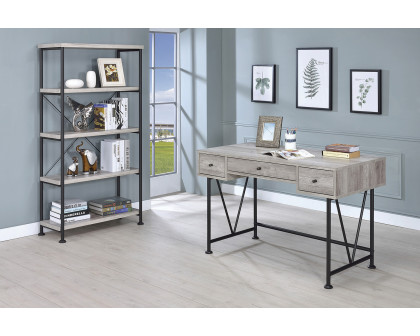 Coaster Analiese 3-Drawer Writing Desk - Gray Driftwood/Black