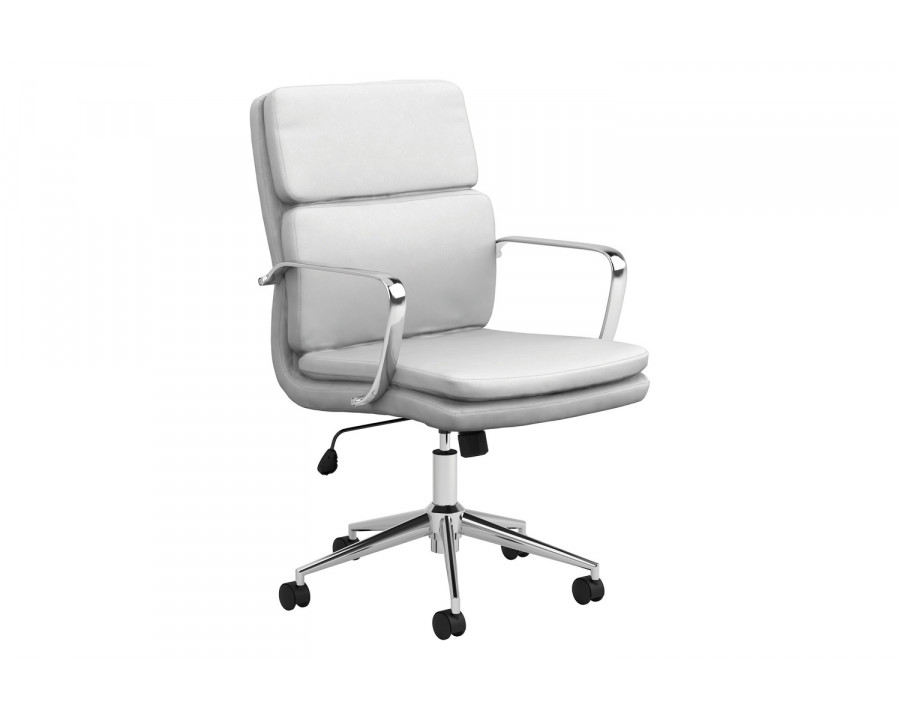 Coaster Standard Back Upholstered Office Chair - White