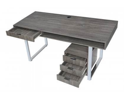 Coaster™ Whitman 4-Drawer Writing Desk - Weathered Gray