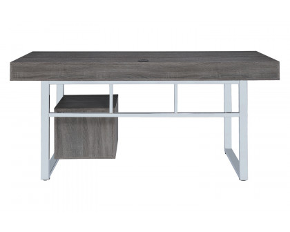 Coaster™ Whitman 4-Drawer Writing Desk - Weathered Gray