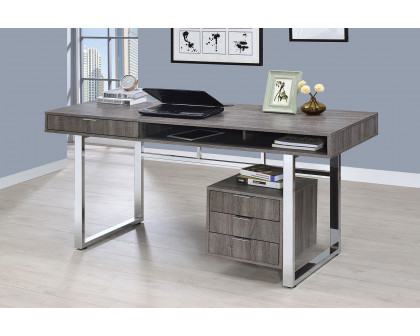 Coaster™ Whitman 4-Drawer Writing Desk - Weathered Gray