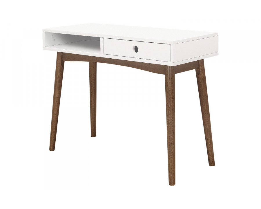 Coaster - Bradenton 1-Drawer Writing Desk in White/Walnut