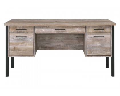 Coaster - Samson 4-Drawer Office Desk in Weathered Oak