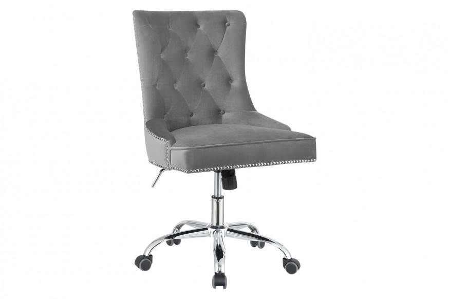 Coaster™ Tufted Back Office Chair - Gray/Chrome