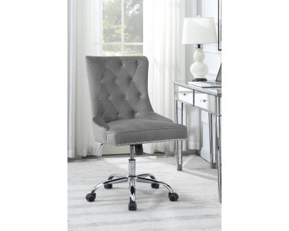 Coaster™ Tufted Back Office Chair - Gray/Chrome