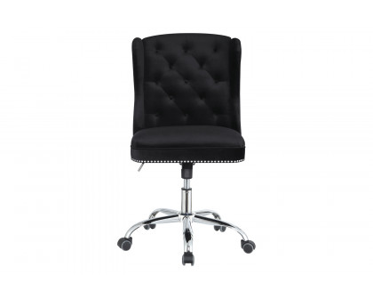 Coaster - Upholstered Tufted Office Chair in Black/Chrome