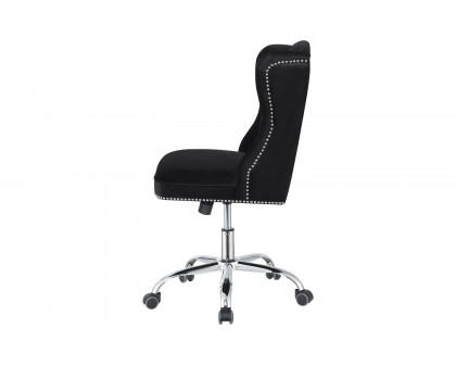 Coaster - Upholstered Tufted Office Chair in Black/Chrome