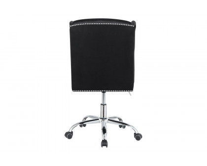 Coaster - Upholstered Tufted Office Chair in Black/Chrome