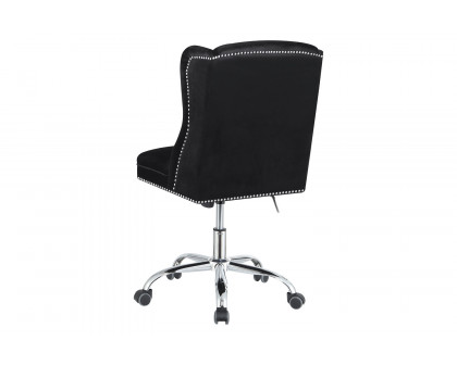 Coaster - Upholstered Tufted Office Chair in Black/Chrome