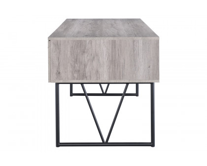 Coaster Analiese 4-Drawer Writing Desk - Gray Driftwood