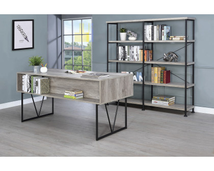 Coaster Analiese 4-Drawer Writing Desk - Gray Driftwood