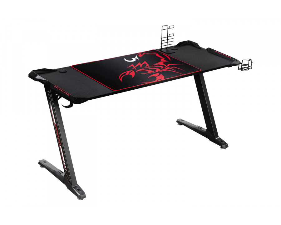 Coaster - Brocton Metal Z-Shaped Gaming Desk in Black