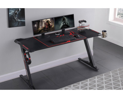 Coaster - Brocton Metal Z-Shaped Gaming Desk in Black