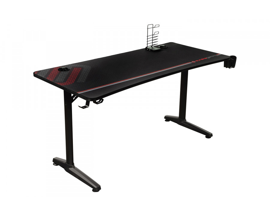 Coaster - Tarnov Rectangular Metal Gaming Desk With Usb Ports in Black